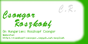 csongor roszkopf business card